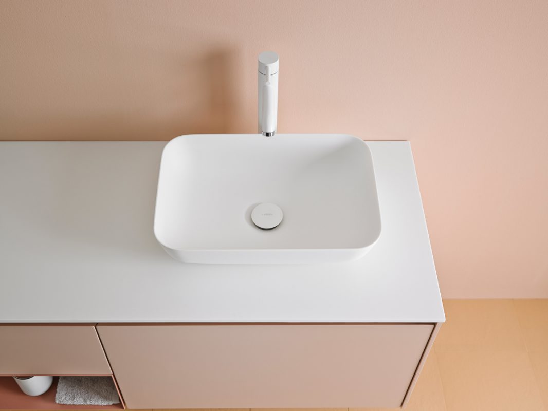 quadro corian top or under mounted washbasin