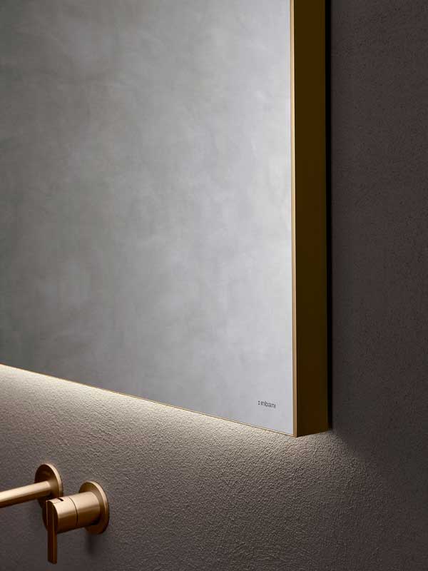 Strato Brushed Gold LED Lighting Mirror