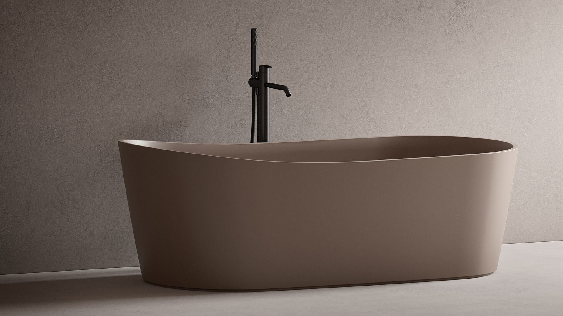 Minimalist Giro freestanding bathtub in UHS Colour Coating Steel 189