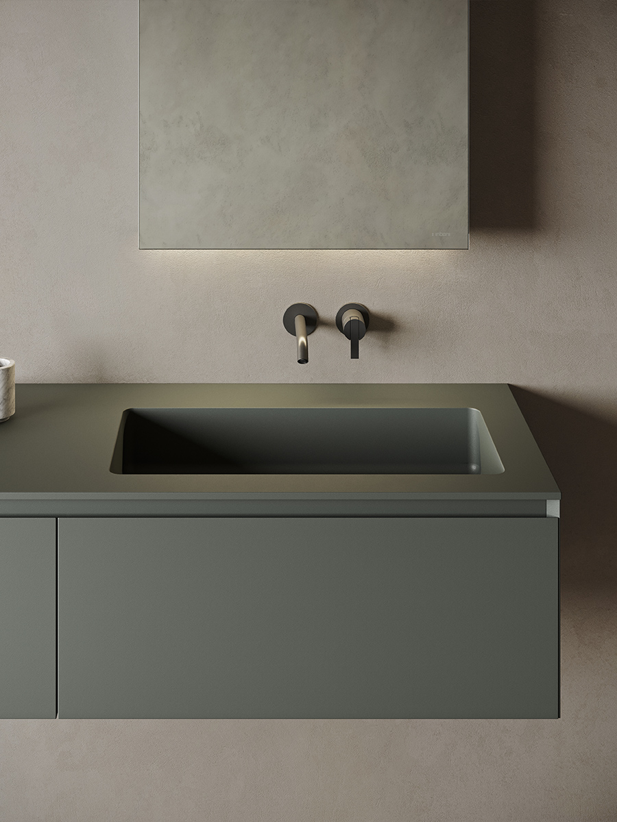 Ambience strato collection dark green monocolor unit with H5 integrated top