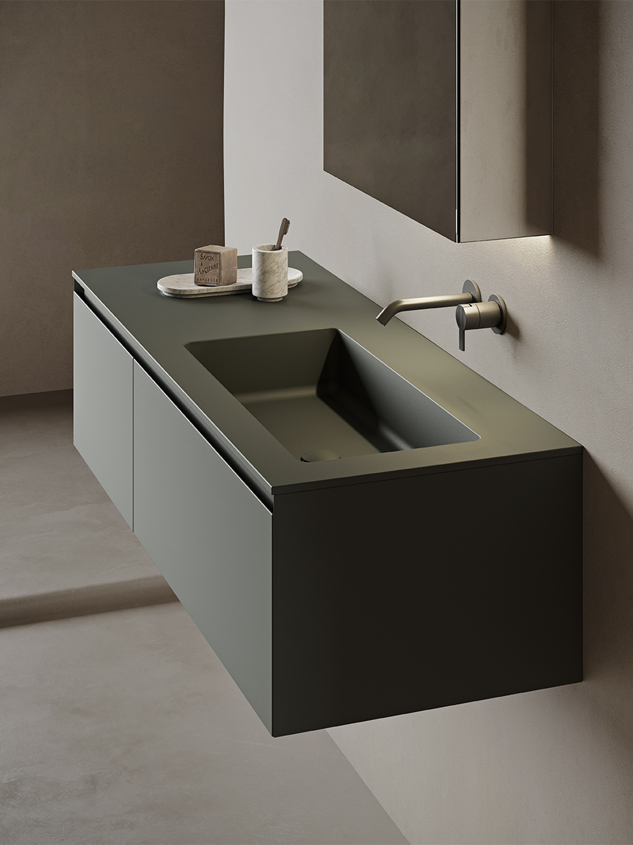 Ambience strato collection dark green monocolor unit with H5 integrated top
