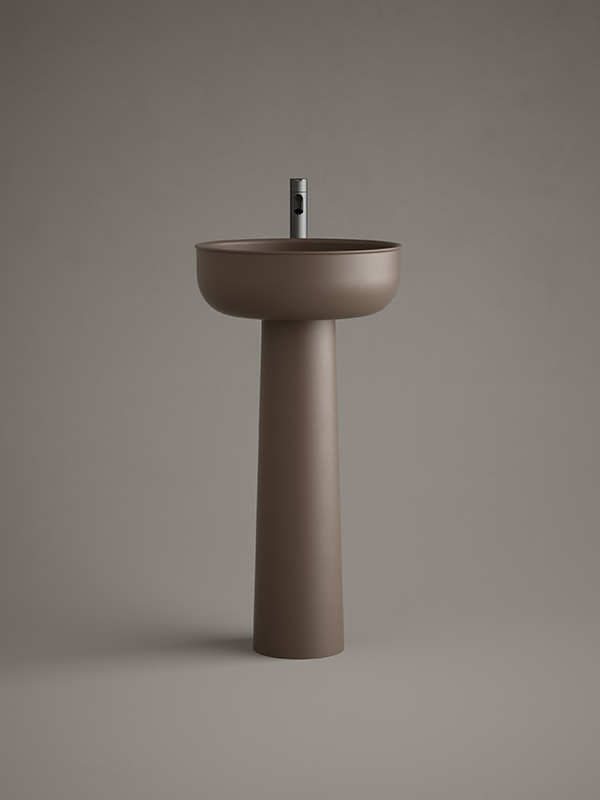 Prime freestanding washbasin in UHS colour coating sombra