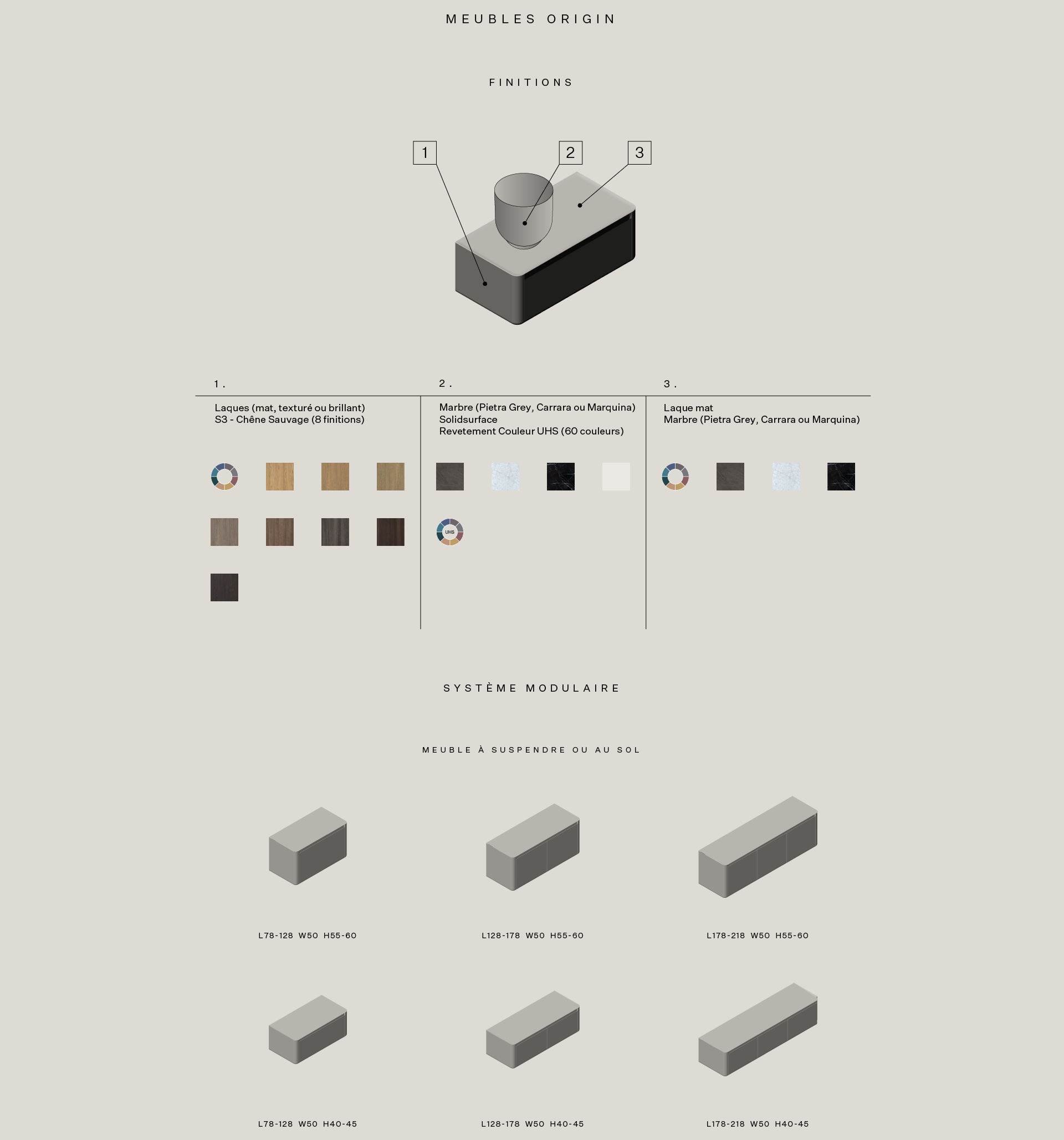 origin furniture units technical drawing