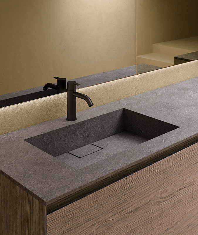 M54 top with integrated washbasin in ghost 703 MDi