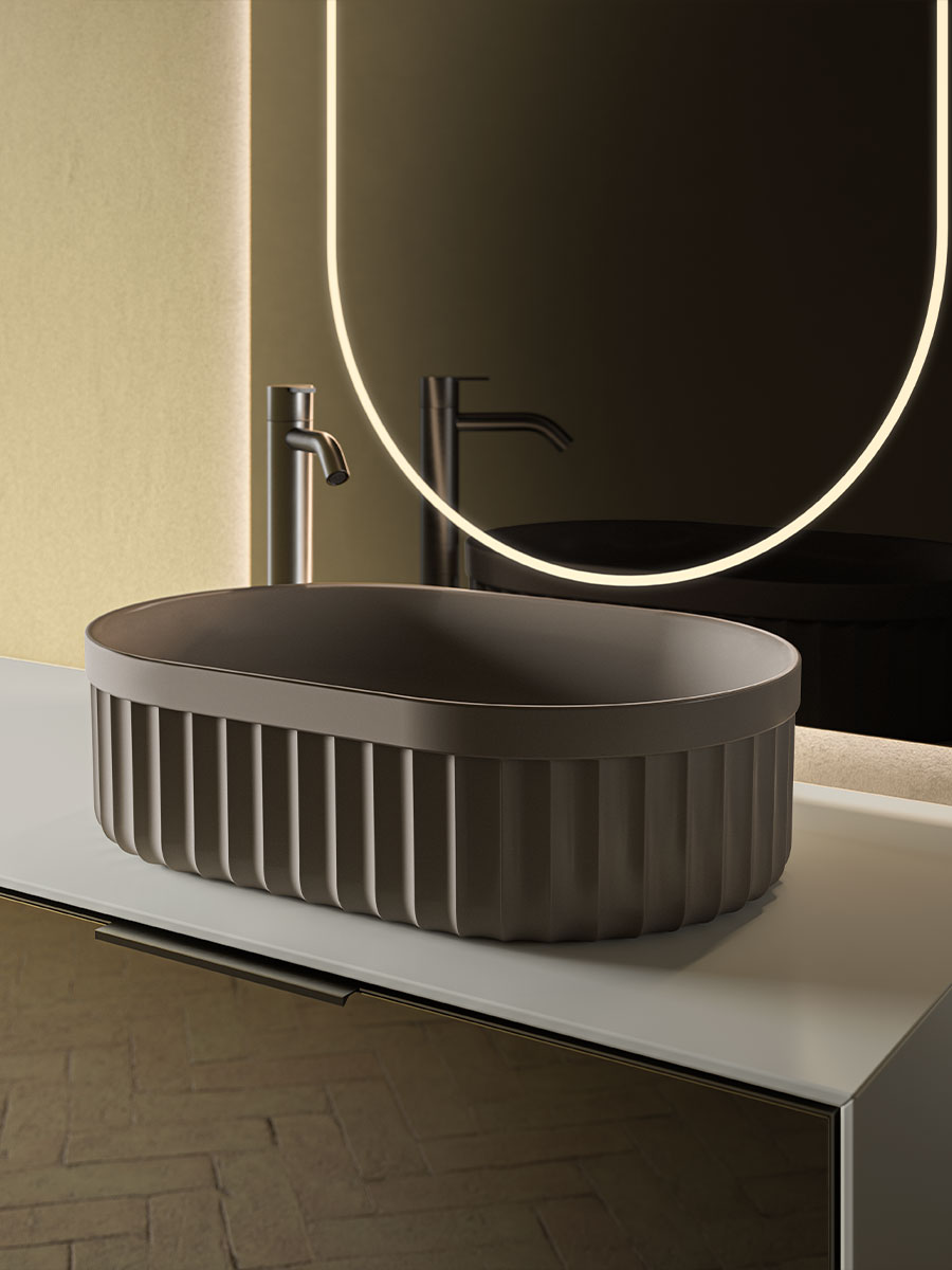 Heritage top mounted washbasin in UHS Colour Coating Country 238